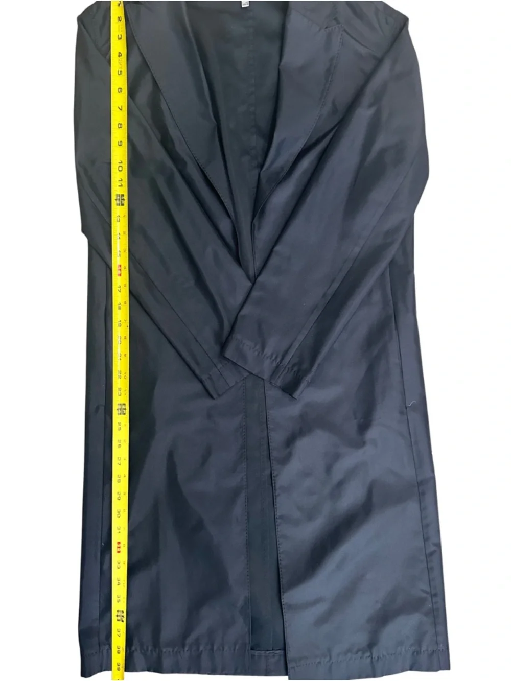 Vtg Cerruti 1881 Women’s Silk Blend Black Long Duster Open Front SZ 8 Designer